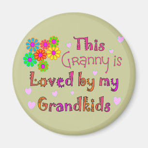 Diese Oma wird durch mein Grandkis geliebt Magnet