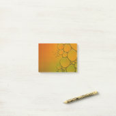 diese orangefarbenen Blasen Post-it Klebezettel (Auf Schreibtisch)