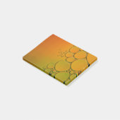 diese orangefarbenen Blasen Post-it Klebezettel (angewinkelt)