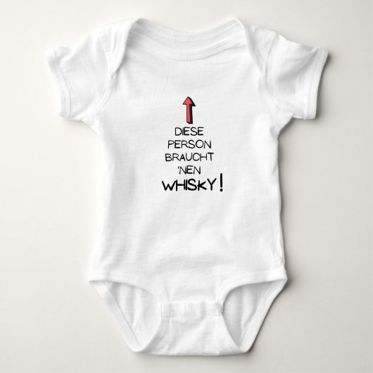 Diese Person braucht einen Whisky| Whisky Baby Strampler (Vorderseite)