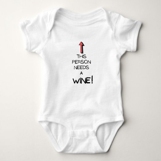Diese Person braucht Wein| Wein Baby Strampler (Vorderseite)