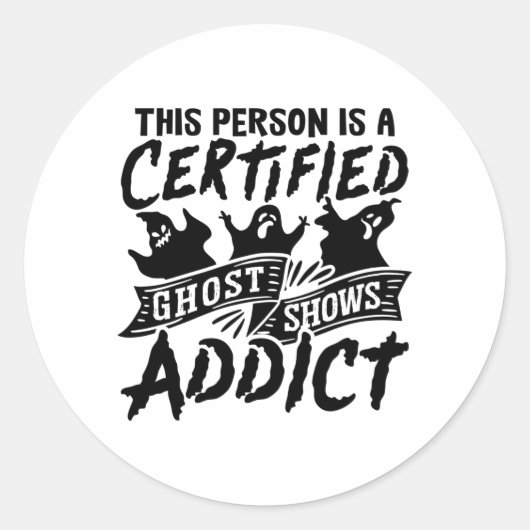 Diese Person ist für die Jagd auf Geisterjäger zer Runder Aufkleber (Vorderseite)