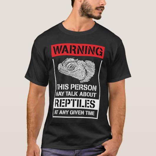 Diese Person kann über Reptilienecha reden T-Shirt (Vorderseite)