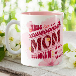 Diese Phantastische Mama gehört zu Personalisierte Zweifarbige Tasse