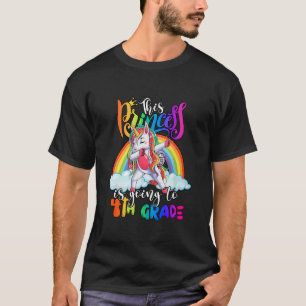 Diese Prinzessin geht in die 4. Klasse Einhorn Rüc T-Shirt