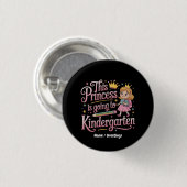 Diese Prinzessin geht zu einem Niedlichen Geschenk Button (Vorne & Hinten)