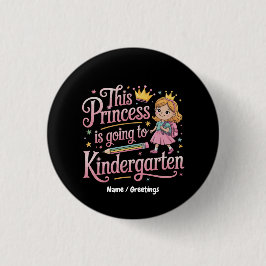 Diese Prinzessin geht zu einem Niedlichen Geschenk Button