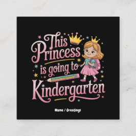 Diese Prinzessin geht zu einem Niedlichen Geschenk Quadratische Visitenkarte