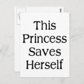 Diese Prinzessin Rette Postkarte (Vorne/Hinten)