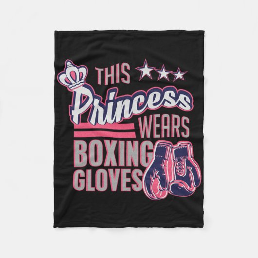 Diese Prinzessin trägt Boxhandschuhe und Boxgesche Fleecedecke (Vorderseite)