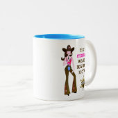 Diese Prinzessin trägt Cowgirl Stiefel! Zweifarbige Tasse (VorderseiteRechts)