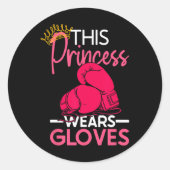 Diese Prinzessin trägt Handschuhe für Männer Fraue Runder Aufkleber (Vorderseite)