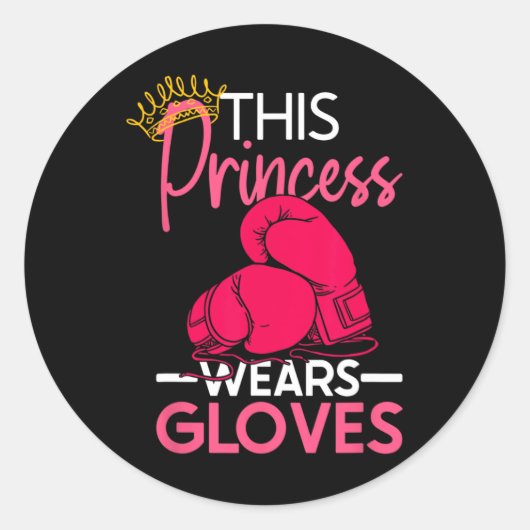 Diese Prinzessin trägt Handschuhe für Männer Fraue Runder Aufkleber (Vorderseite)