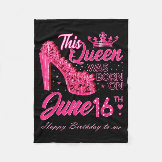 Diese Queen wurde am 16. Juni High Heels June gebo Fleecedecke (Vorderseite)