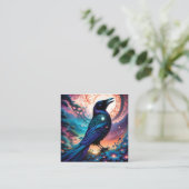 Diese rave Silhouette Illustration ist einfach ein Quadratische Visitenkarte (Stehend Vorderseite)