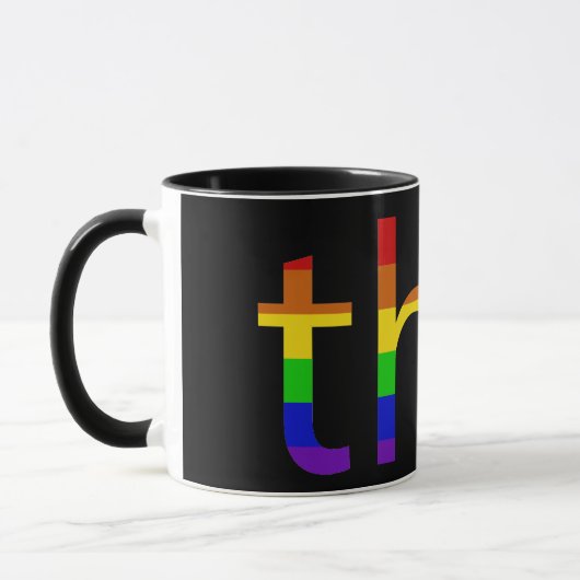 DIESE Regenbogen-Flaggen-Geschenke STOLZ Tasse (Links)