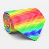 Diese Regenbogenmuster-Krawatte Krawatte (Gerollt)