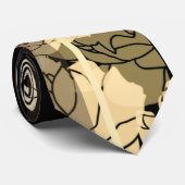 Diese Rose aus Gold, Bräune und Beige zum Jubiläum Krawatte (Gerollt)