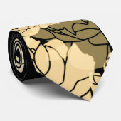 Diese Rose zum Golden, Bräunen und Beige zum Jubil Krawatte (Gerollt)