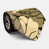 Diese Rose zum Golden, Bräunen und Beige zum Jubil Krawatte (Gerollt)