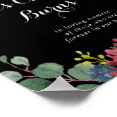 Diese rustikale schwarze Botanische Kerze Burns Ze Poster (Ecke)