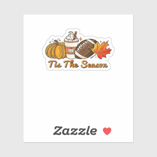 Diese Saison Erntedank Leaf Spice Football Fa Aufkleber (Blatt)