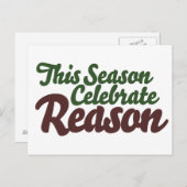 Diese Saison feiert den Grund Postkarte (Vorne/Hinten)
