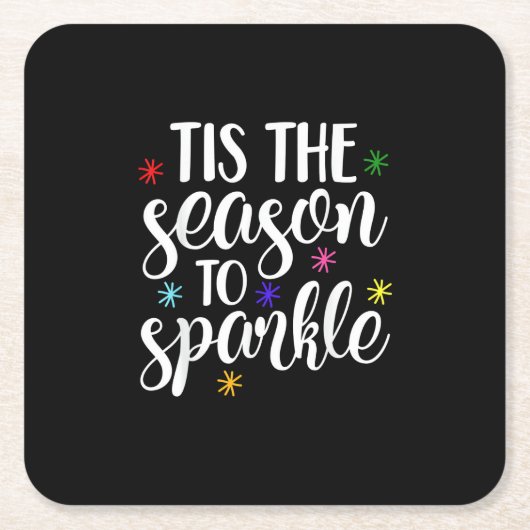 Diese Saison für Sparkle Retro Classic Rechteckiger Pappuntersetzer (Vorderseite)
