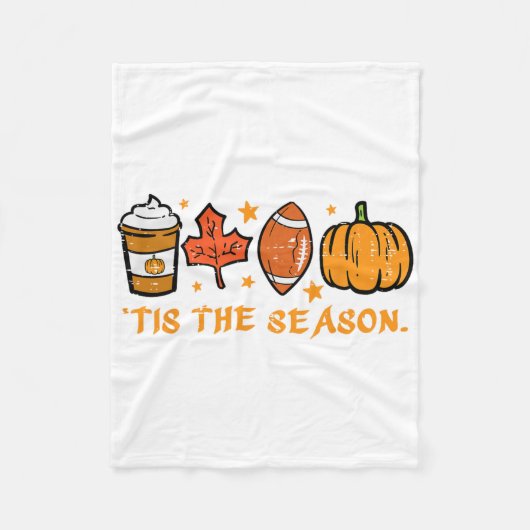 Diese Saison Fußball Fall Pumpkin Gewürz Männer Wo Fleecedecke (Vorderseite)