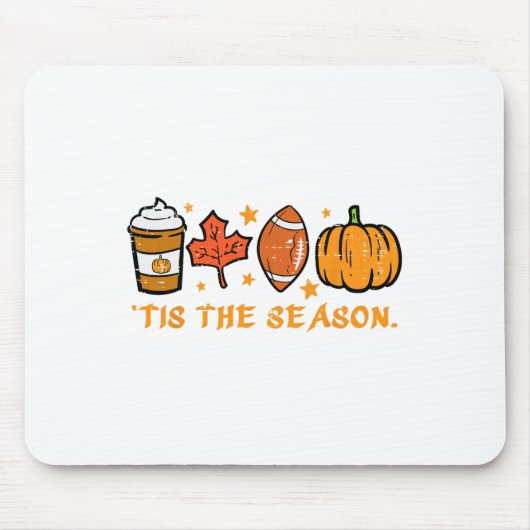 Diese Saison Fußball Fall Pumpkin Gewürz Männer Wo Mousepad (Vorne)