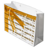 Diese Saison Gold große Geschenktasche Geschenktüte (Rückseite Schrägansicht)