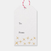 Diese Saison Gold Snowflake Geschenkmarken Geschenkanhänger (Rückseite)