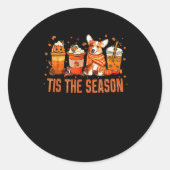 Diese Saison Pumpkin Gewürz Latte Halloween Fall C Runder Aufkleber (Vorderseite)
