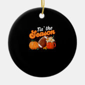 Diese Saison Pumpkin Gewürz Latte Halloween Fall F Keramik Ornament (Vorne)