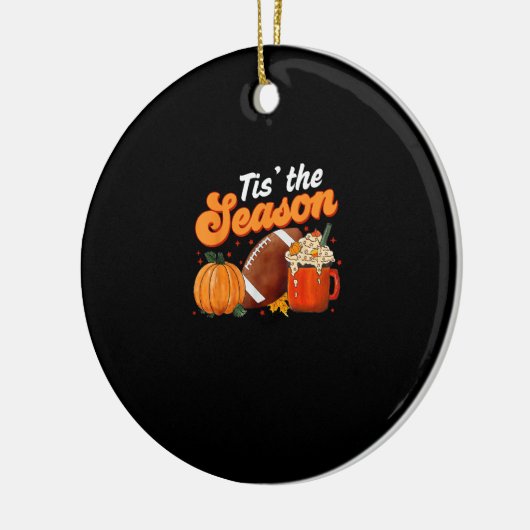 Diese Saison Pumpkin Gewürz Latte Halloween Fall F Keramik Ornament (Links)