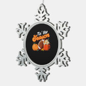 Diese Saison Pumpkin Gewürz Latte Halloween Fall F Schneeflocken Zinn-Ornament (Rechts)