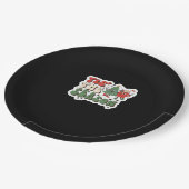 Diese Saison Retro Funny Sloth Pappteller (Schrägansicht)