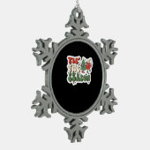 Diese Saison Retro Funny Sloth Schneeflocken Zinn-Ornament (Links)