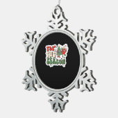 Diese Saison Retro Funny Sloth Schneeflocken Zinn-Ornament (Rechts)