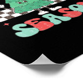 Diese Saison Retro Womans Urlaub Poster (Ecke)