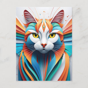 Diese schöne Katzenvektorgrafik ist die perfekte E Postkarte