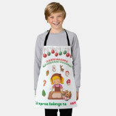 Diese Schürze gehört. Weihnachts-Schürze (Getragen)