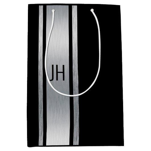 Diese schwarz-weiße Adelsfeier Mittlere Geschenktüte (Vorderseite)