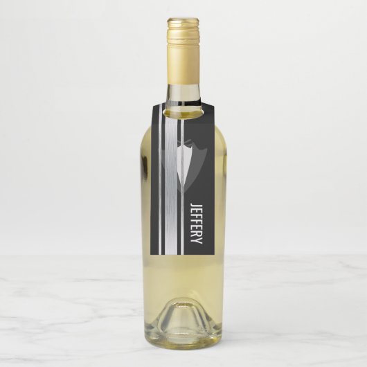 Diese schwarz-weiße Adelsflasche Flaschenanhänger (Auf Flasche)