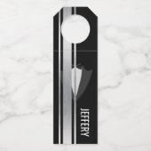 Diese schwarz-weiße Adelsflasche Flaschenanhänger (Vorderseite)