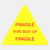 Diese Seite ist zerbrechlich Dreieckiger Aufkleber (Vorderseite)