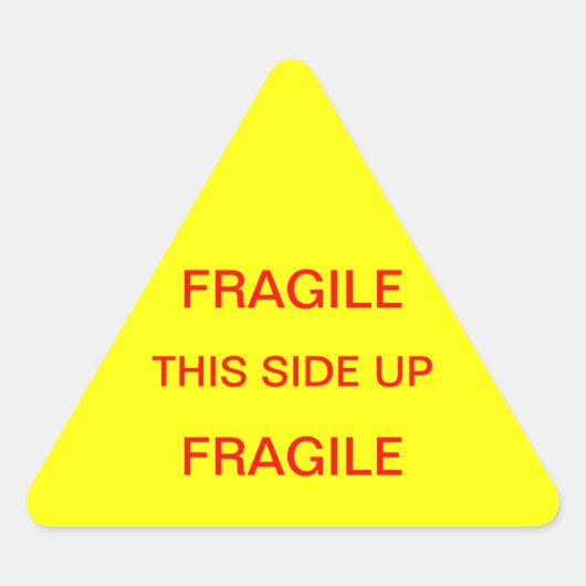 Diese Seite ist zerbrechlich Dreieckiger Aufkleber (Vorderseite)