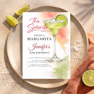 Diese Señorita braucht eine Margarita 60er Fiesta Einladung