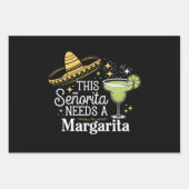 Diese Senorita braucht eine Margarita Cinco De May Geschenkpapier Set (Vorderseite)