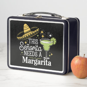 Diese Señorita braucht eine Margarita Cinco De May Metall Brotdose
